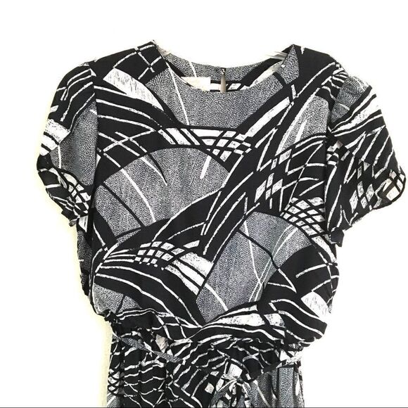 Vintage 80’s Lady Carol geometric print dress 8* - Picture 4 of 12